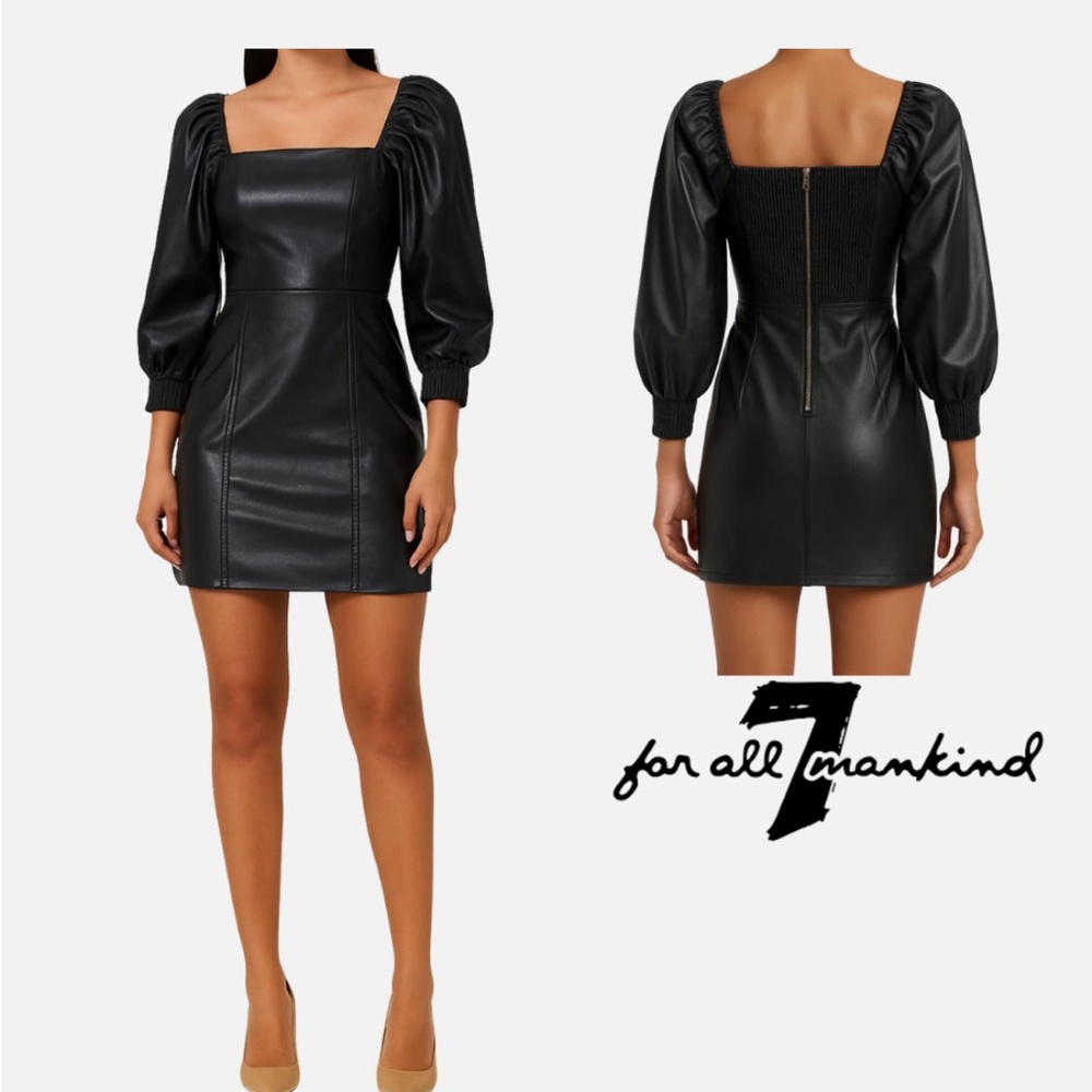 7 For All Mankind Black Mini Dress